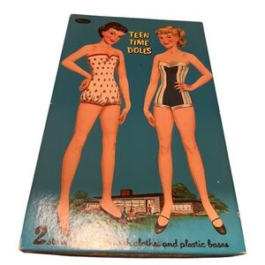 1959 Teen Time Dolls Cut outs. Bases not included